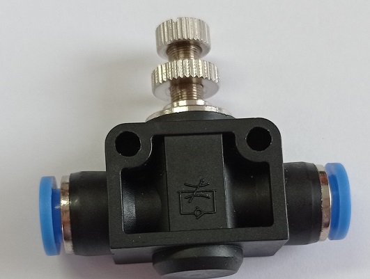 Drosselrückschlagventil, 2xSteckverbinder SCF 08 Pneumatisch