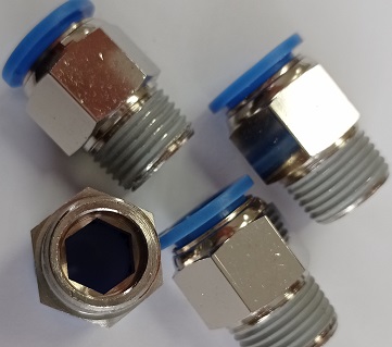 Anschluss gerade Pneumatisch  Ø 16 mm - AG ½" PC 16-04  VPE: 5 St
